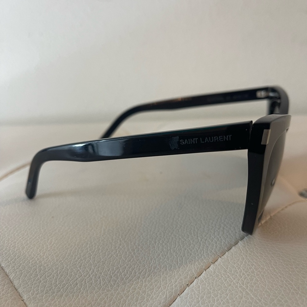 Saint Laurent Black Cat-Eye Sunglasses - Picture 8 of 12